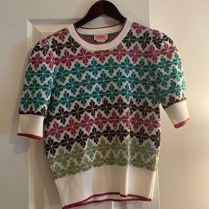 Beautiful multi-colored Kate Spade short sleeved sweater